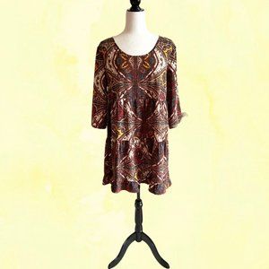 California Moonrise bohemian mini tent dress